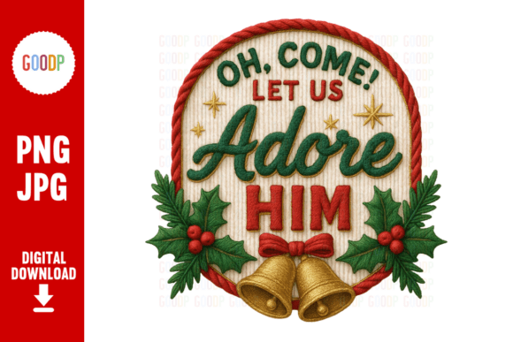 Adore Him Christmas Badge PNG Review