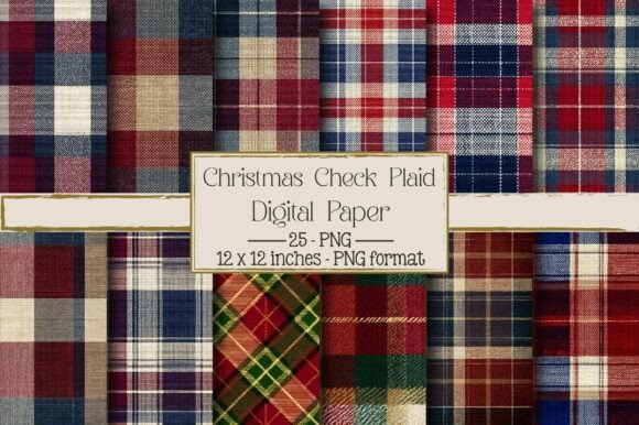 Christmas Check Pattern Plaid: Patterns for Modern Branding