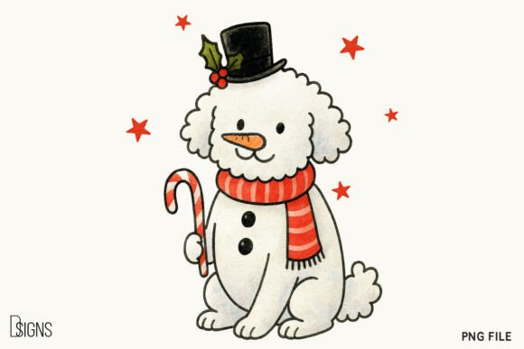 Christmas Dog Lover Bichon Frise Snowman