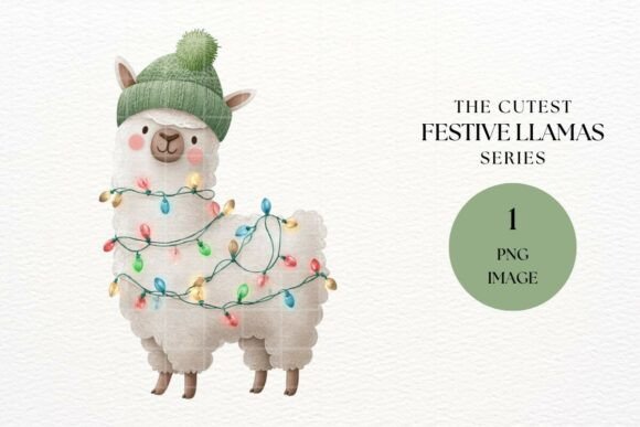 Christmas Llama Lights Clipart: A Designer’s Review for Seasonal Illustrations