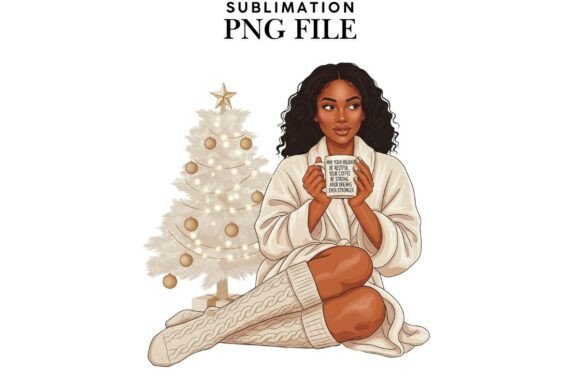 Christmas Motivational Women Png Design