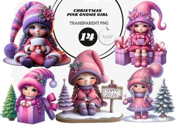 Christmas Pink Gnome Girl: A Designer’s Review for Illustrations and Branding