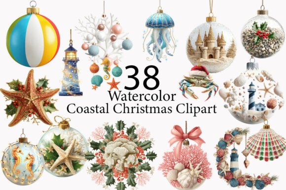 Coastal Christmas Ornament Clipart: A Designer’s Review for Branding