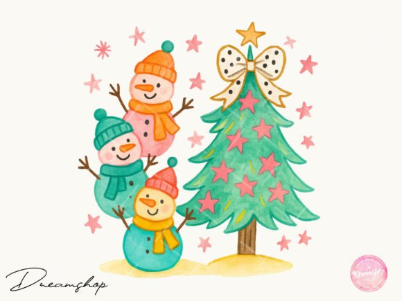 Coquette Glitter Christmas Snowman PNG Review