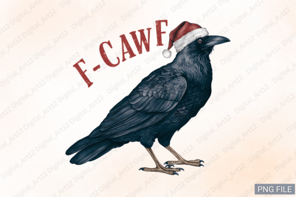 F-Caw-F PNG Design, Christmas PNG Design