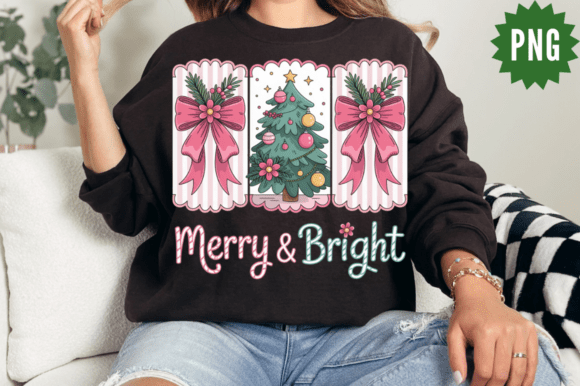 Floral Preppy Christmas Tree Bow PNG Illustrations Review