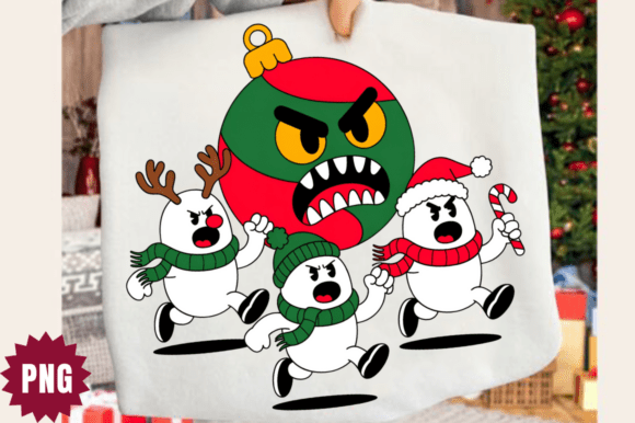 Funny Christmas Ghosts Sublimation Desig for Illustrations