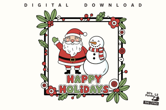 Hand-Drawn Cartoon Christmas Svg