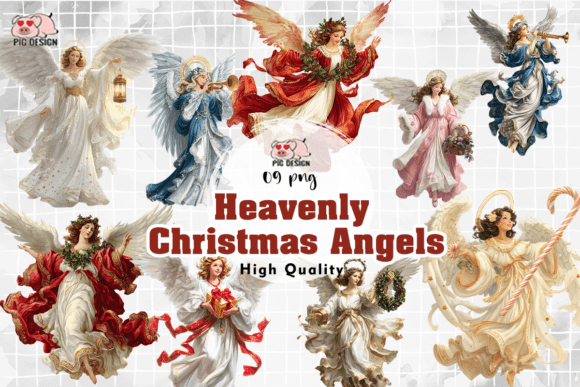 Heavenly Christmas Angels PNG: A Designer’s Review