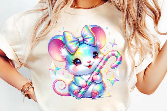Iridescent Christmas Mouse Rainbow PNG Review