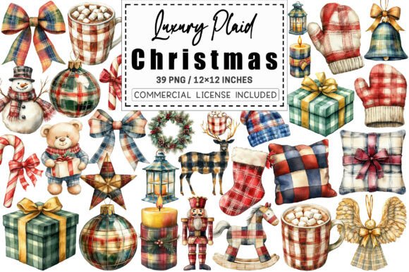 Luxury Plaid Christmas Clipart: A Strategic Review for Digital Illustrations