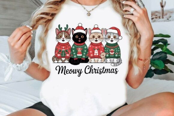 Meowy Christmas Png Design Review for Brand Identity and Illustrations