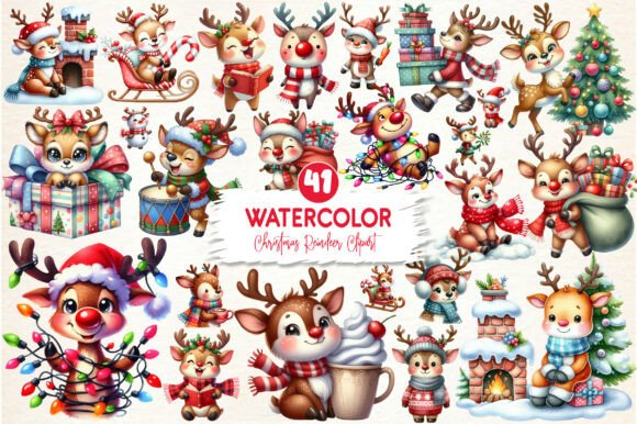 Quirky Christmas Reindeer Clipart Bundle: A Publisher’s Review of Seasonal Illustrations