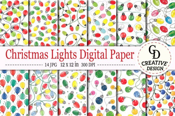 Review: Christmas Lights Digital Paper