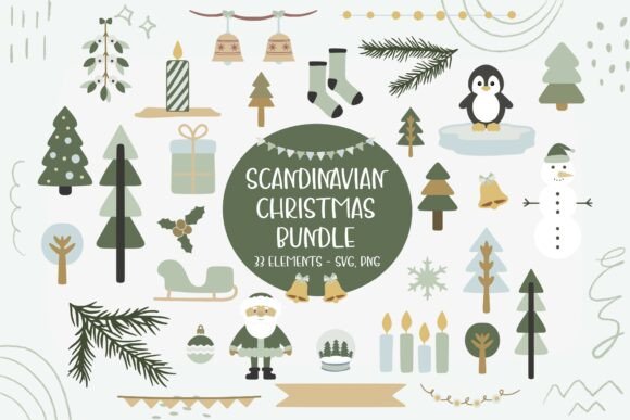 Scandinavian Christmas SVG Clipart Bundle Review for Digital Sellers