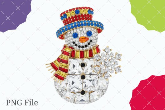 Sparkling Crystal Christmas Snowman Png Review