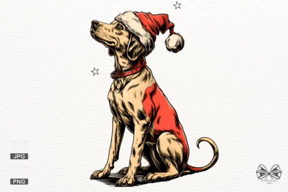 Vintage Christmas Santa Dog Png: A Review for Illustrations and Blog Graphics