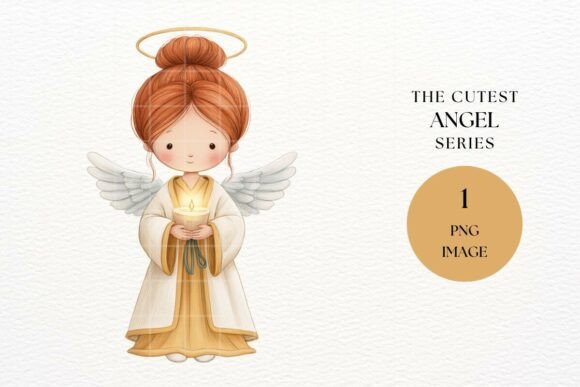 Watercolor Christmas Angel with Candle Review